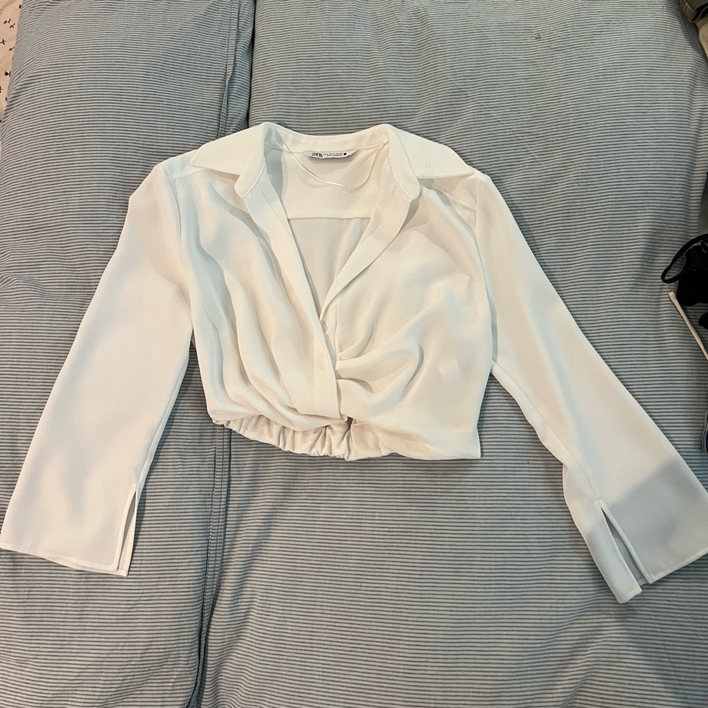 ZARA-white blouse